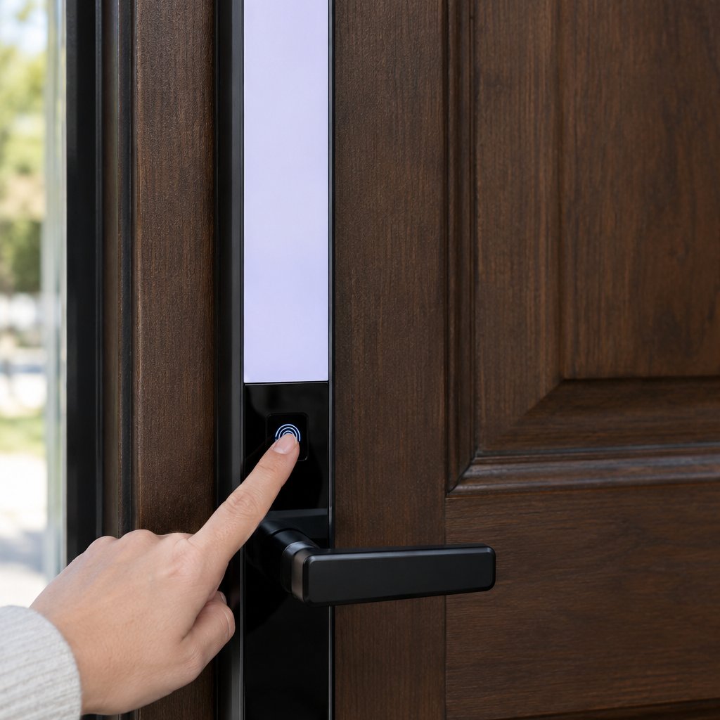situation — SecuPorte™ – Serrure Connectée à Empreinte, Code & Carte RFID