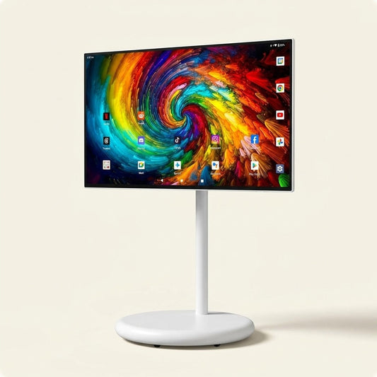 Écran Tactile Mobile 27" sur Roulettes