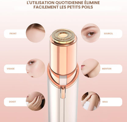 GlissEclat™ – Épilateur Visage 2-en-1 Sans Douleur