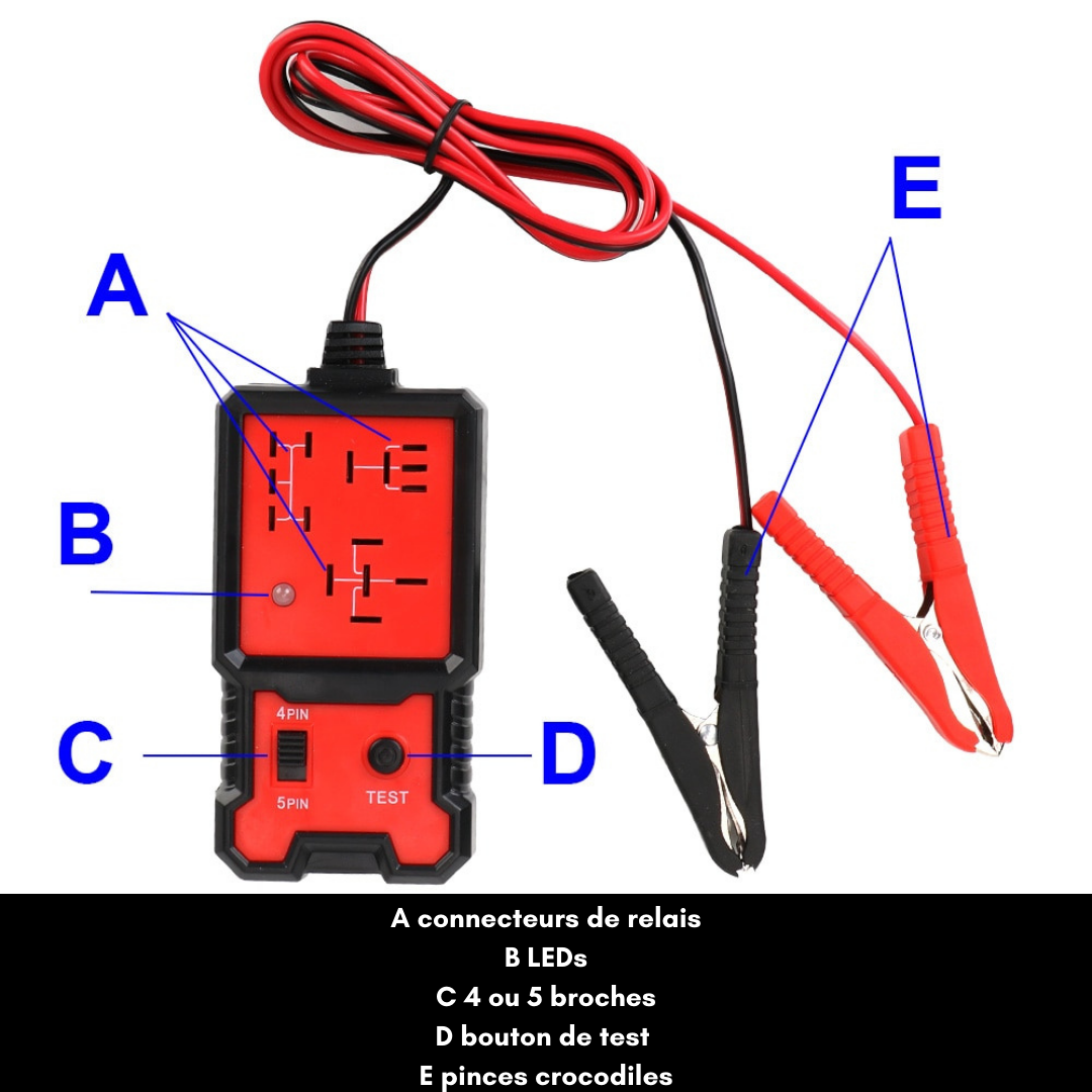 RelayCheck™ – Testeur de Relais Automobile 12V/24V