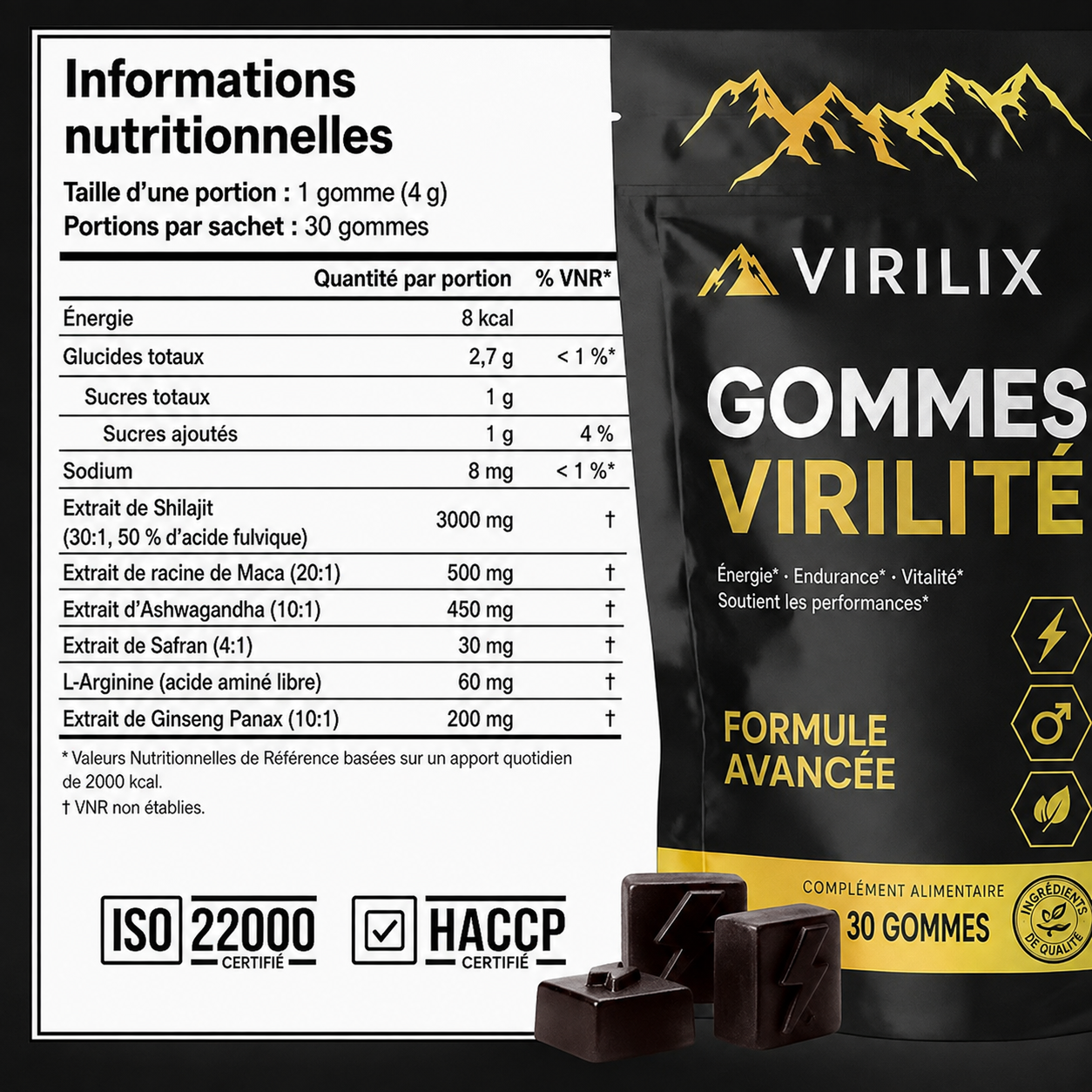 Virilix - Gommes à Mâcher Pour la Virilité