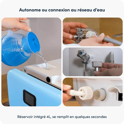 Autonome ou connexion au réseau d'eau - réservoir intégré