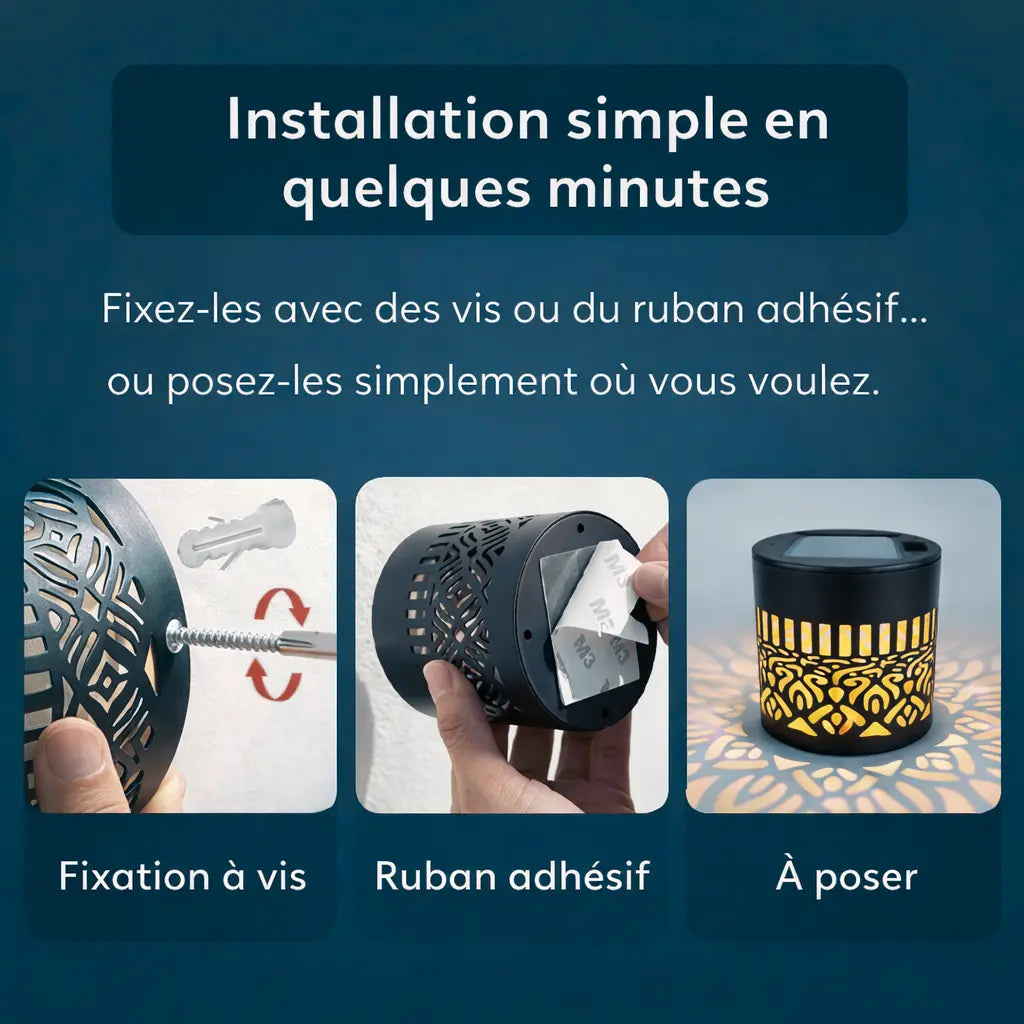 Fleur de Lumière™ – Lampe Solaire à Projection