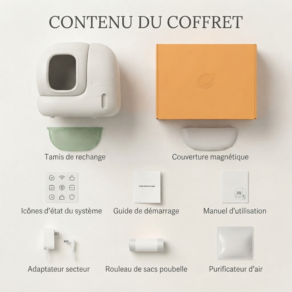 CleanSphere Pro - Litière Automatique Intelligente pour Chats