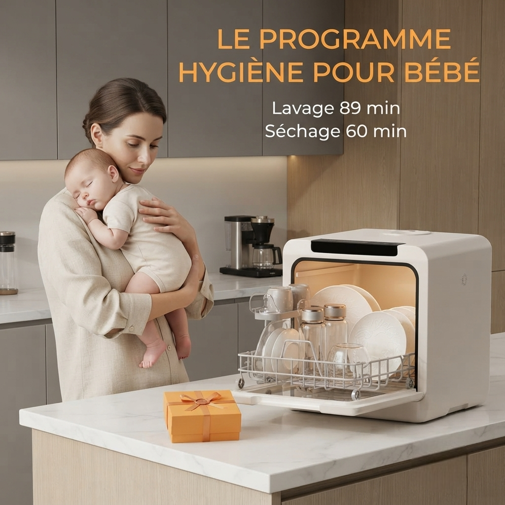 AquaNova™ | Lave-vaisselle Portable Compact Sans Installation