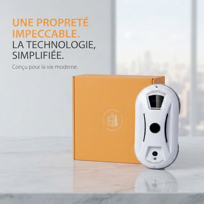 CrystalBot™ Pro – Robot Nettoyeur de Vitres Intelligent avec Télécommande