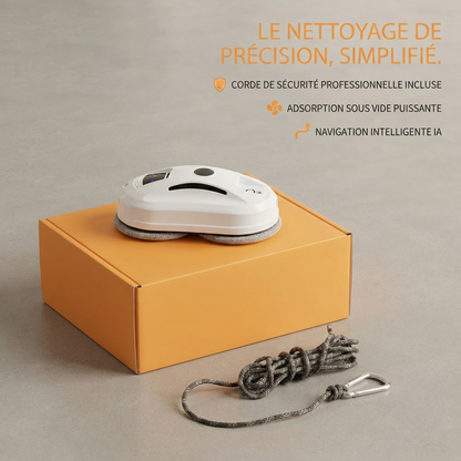 CrystalBot™ Pro – Robot Nettoyeur de Vitres Intelligent avec Télécommande