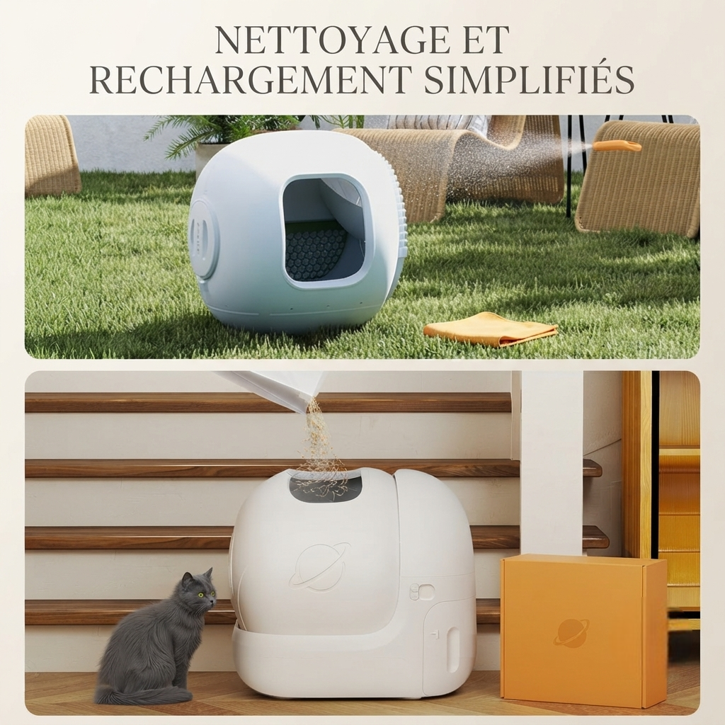 CleanSphere Pro - Litière Automatique Intelligente pour Chats