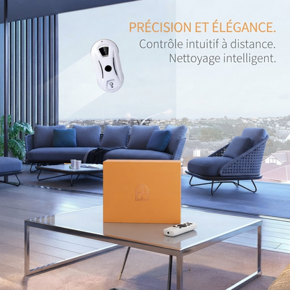 CrystalBot™ Pro – Robot Nettoyeur de Vitres Intelligent avec Télécommande