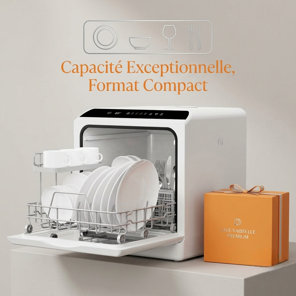 AquaNova™ | Lave-vaisselle Portable Compact Sans Installation