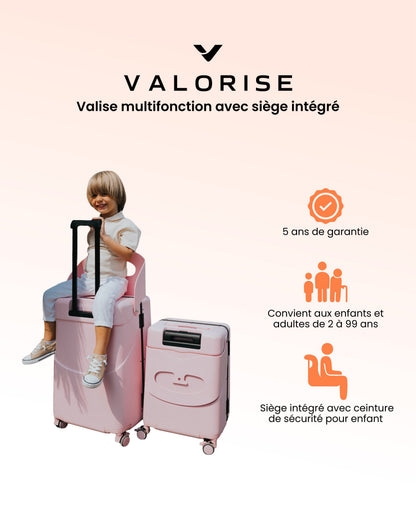 KiddyRide™ – Valise Cabine avec Siège Enfant Intégré