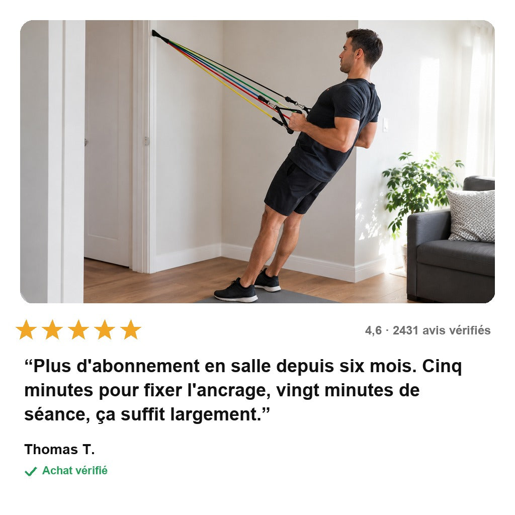 PowerBands™ – Kit d'Élastiques de Musculation 5 à 68 kg
