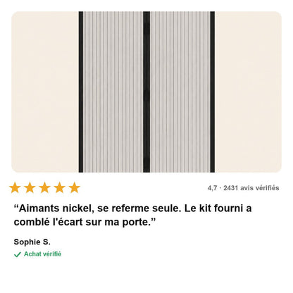avis — NetGardien™ – Moustiquaire Magnétique pour Porte