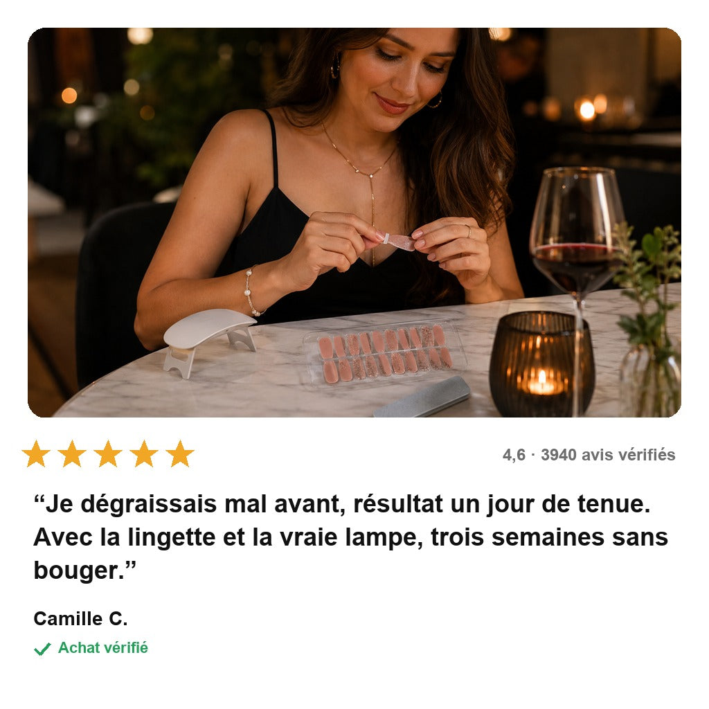GlossStrip™ – Bandes de Gel Semi-Durci pour Ongles