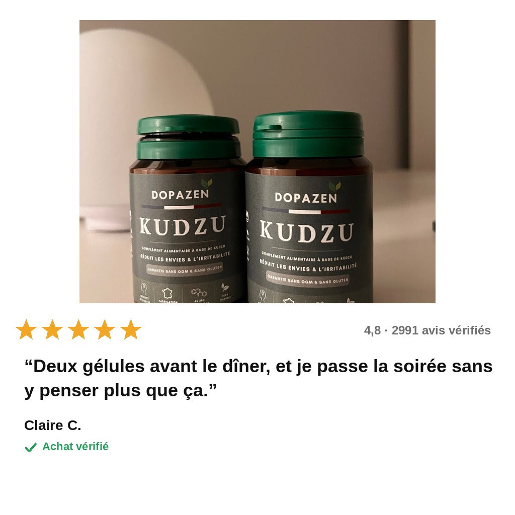 avis — KudzuZen™ – Extrait de Racine de Kudzu, 40 mg d'Isoflavones