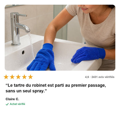 MicroGlove™ – Gants Microfibre Nettoyage Sans Produit