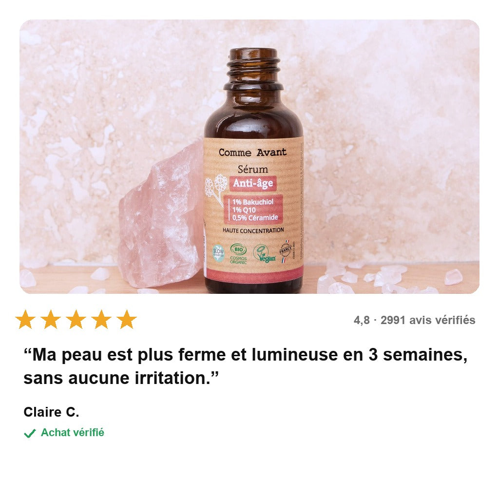 avis — BakuLift™ – Sérum Anti-Âge Bakuchiol & Q10