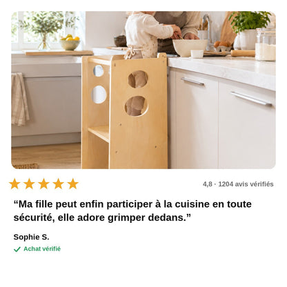 Tour d'Observation Montessori Évolutive en Bois