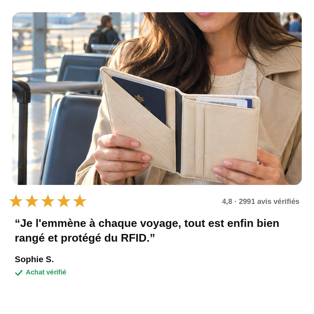 SafePass™ – Portefeuille Passeport Anti-RFID