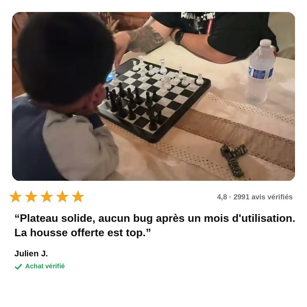 avis — Échiquier Intelligent ChessLume™ — Plateau Connecté & Pièces Premium