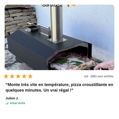 avis — Four à Pizza Portable PizzaFlamme™ Multi-Combustible