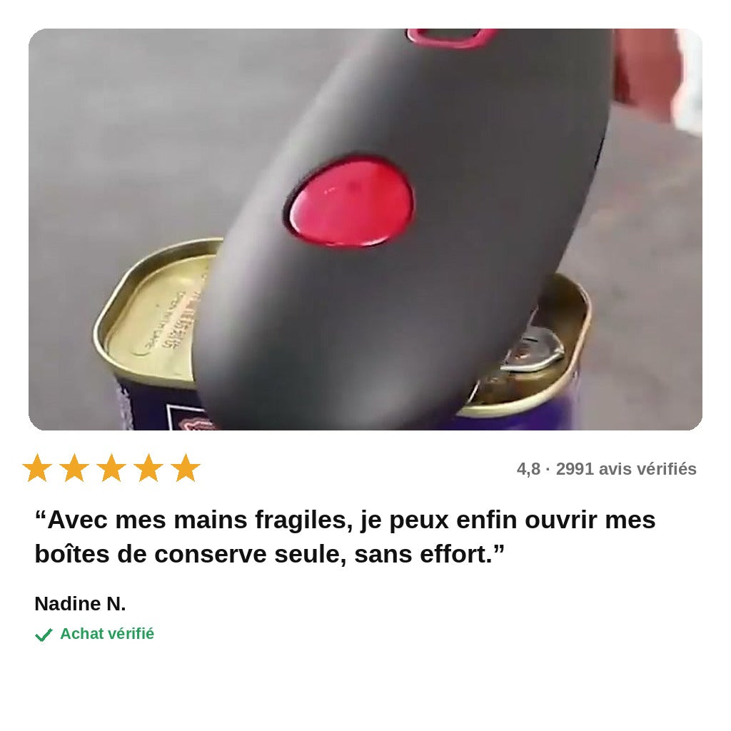 avis — OuvriMax™ – Ouvre-Boîte Électrique Automatique Sans Effort