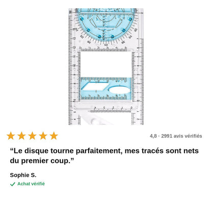 avis — Règle Géométrique Rotative Multi-Formes