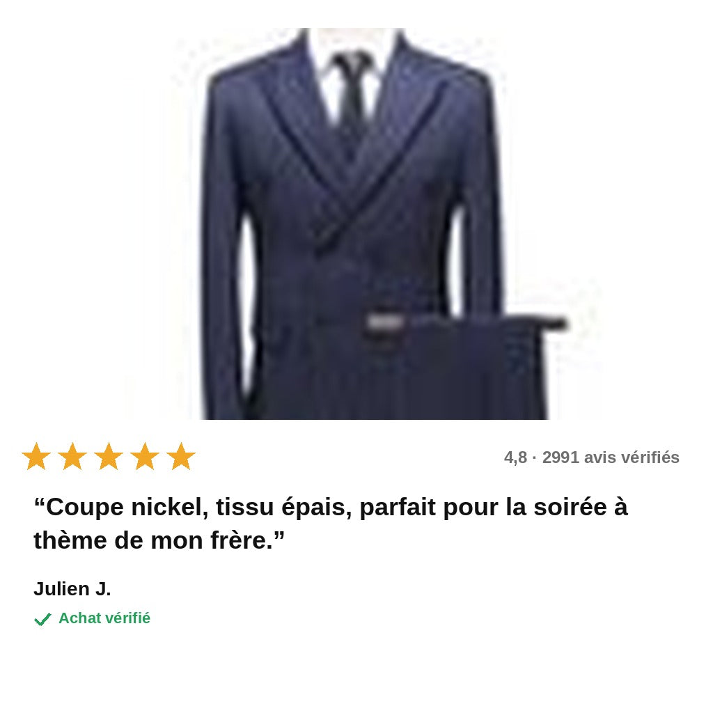 avis — Costume 3 Pièces Tweed Chevron — Style Rétro Gentleman