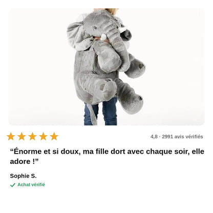 avis — GéantCâlin™ – Peluche Éléphant XXL Ultra-Douce