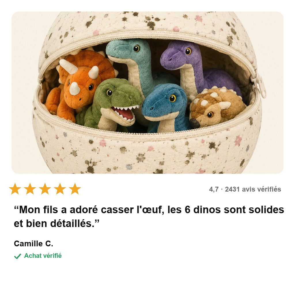 avis — Œuf de Dinosaure Surprise à Casser – 6 Dinosaures Cachés à l'Intérieur