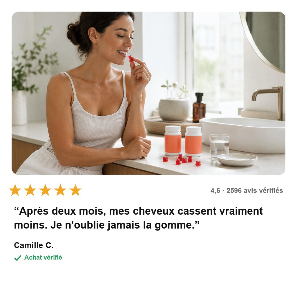 CapiGum™ – Gummies Cheveux Biotine & Zinc
