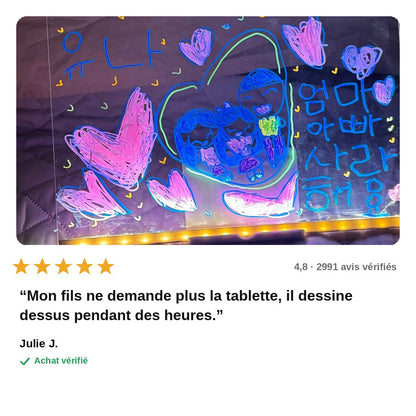avis — LumiBoard™ – Ardoise Transparente Lumineuse pour Enfant