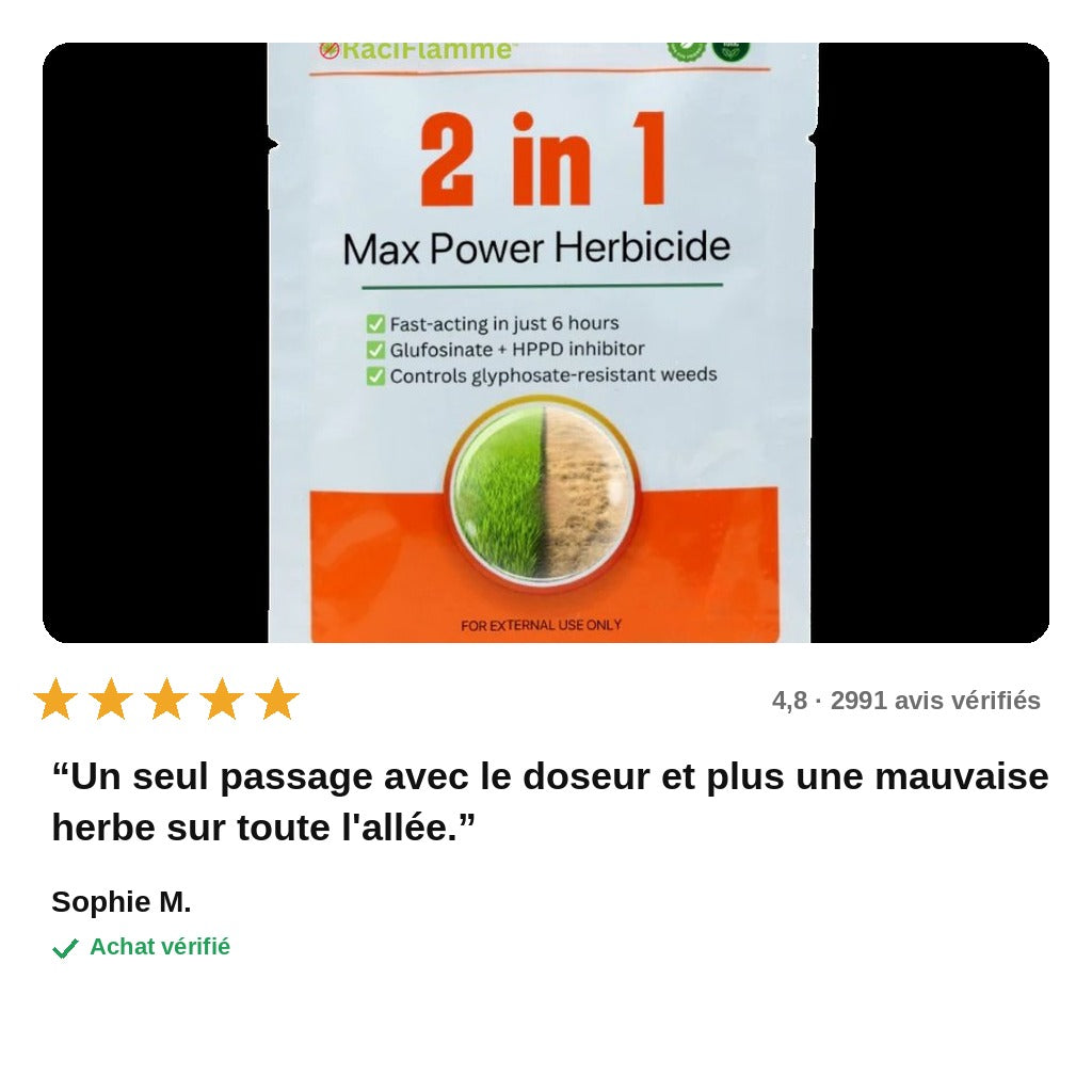 avis — SolNet™ – Désherbant 2 en 1 Granulés, Résultat Durable