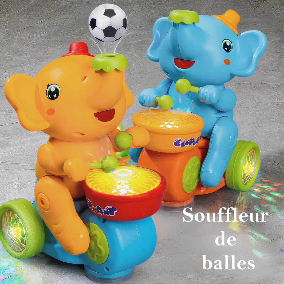 situation — Éléphant Musical Souffleur de Balles