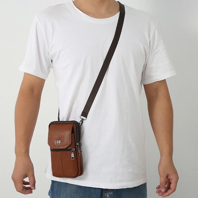 situation — Pochette ceinture verticale en cuir