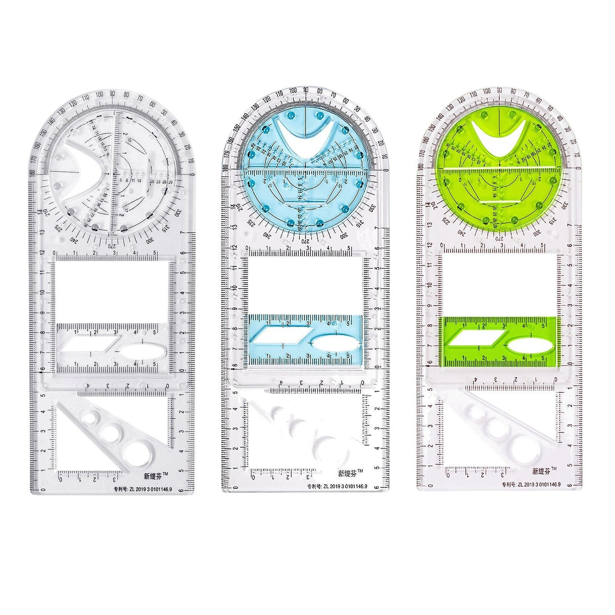 packshot — Règle Géométrique Rotative Multi-Formes