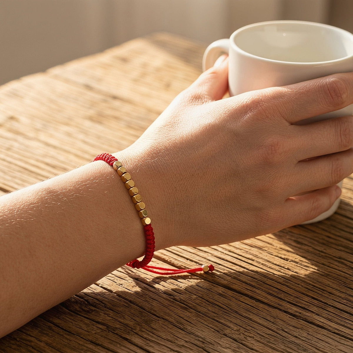 packshot — CuivroZen™ – Bracelet Tibétain en Perles de Cuivre
