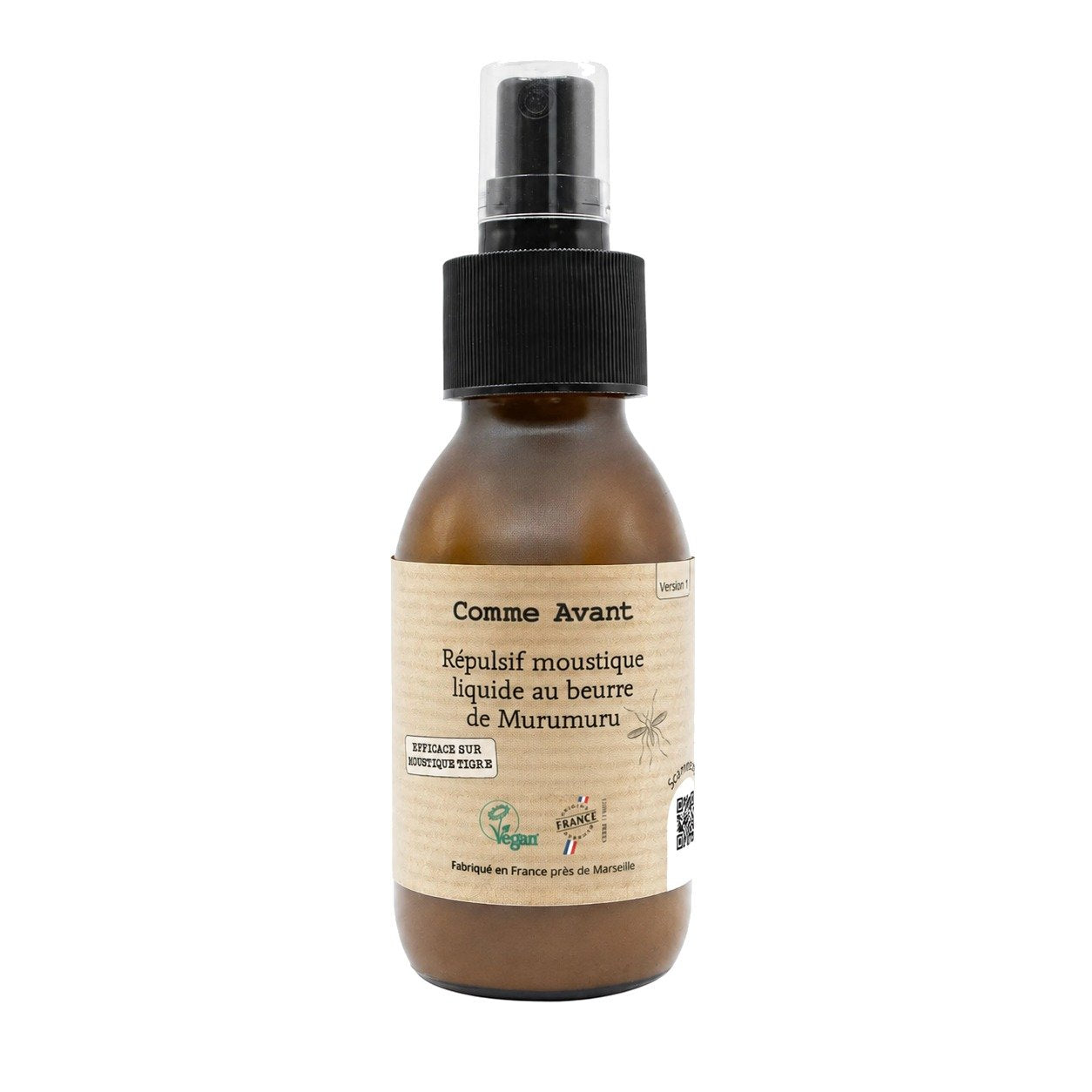 packshot — Répulsif Anti-Moustique Naturel au Beurre de Murumuru – Spray 90 ml