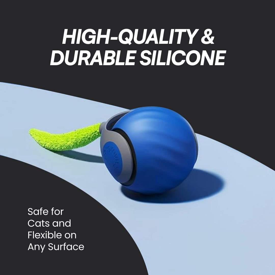 situation — PlumoChase™ – Balle Roulante Interactive pour Chat, Queue Plumeau Amovible