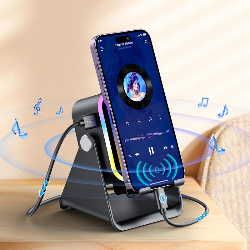 situation — SonoGlow™ – Support Téléphone Enceinte à Induction 5-en-1