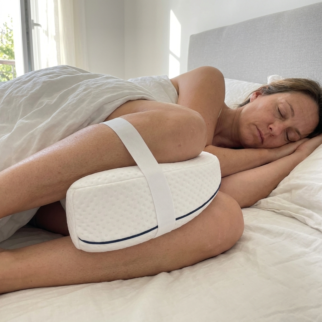 NuitAlign – Coussin Orthopédique Genoux en situation