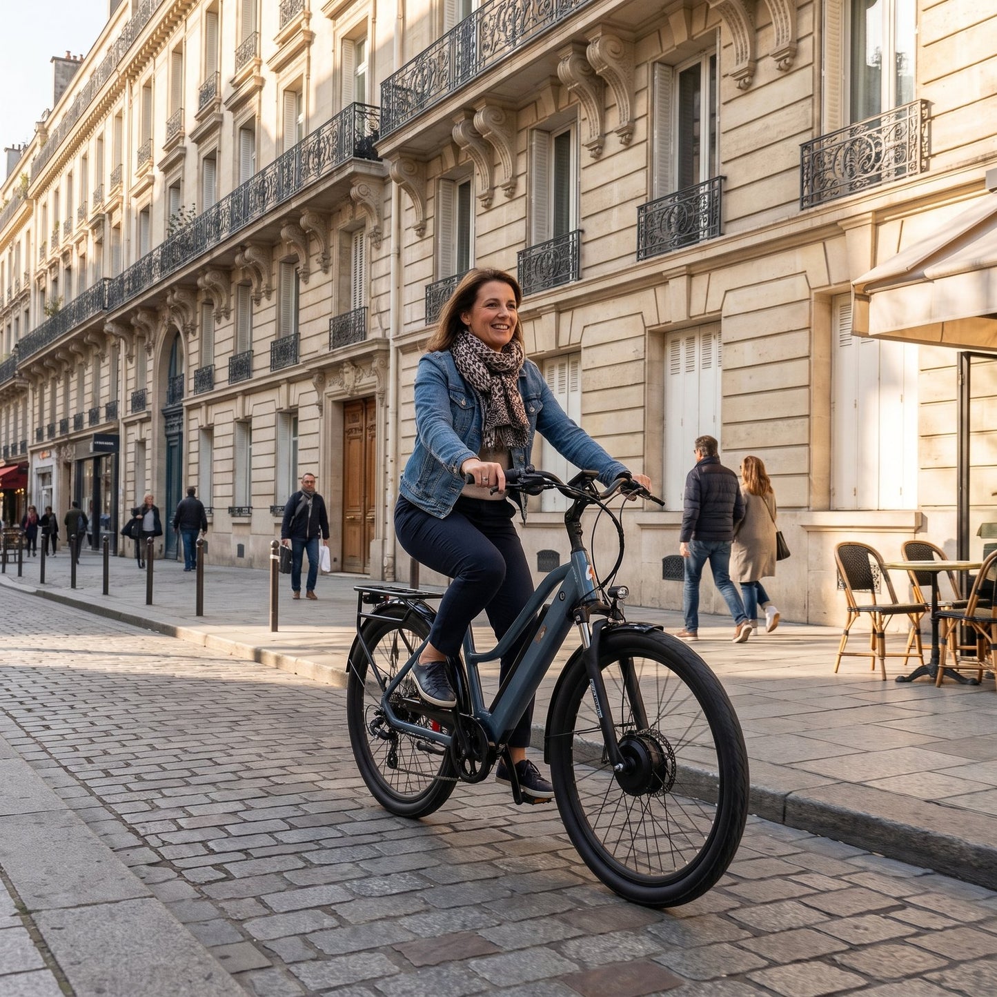 En ville sur les pavés