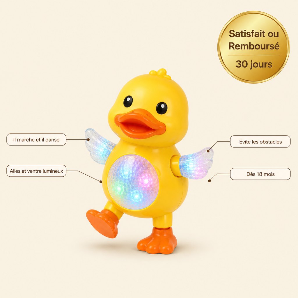 DuckyDance™ – Canard Dansant Lumineux et Musical