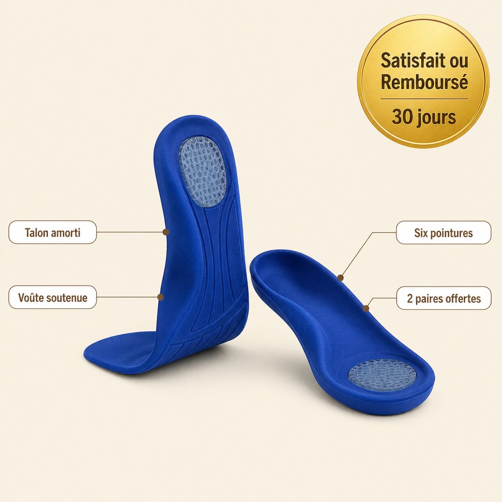 PodaFlex™ – Semelles Orthopédiques Fasciite Plantaire