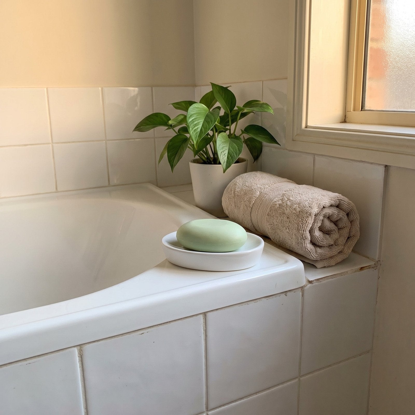 Dans la salle de bain