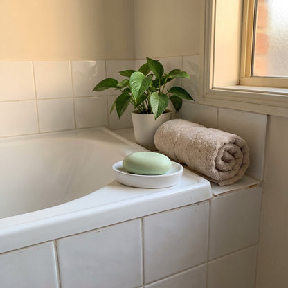 Dans la salle de bain