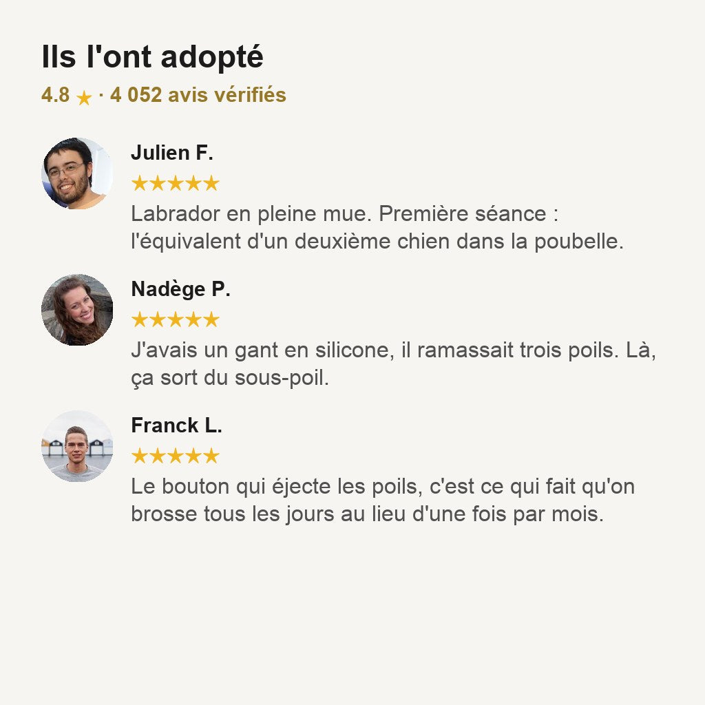 PoilStop™ – Brosse Autonettoyante pour Chien et Chat