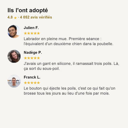 PoilStop™ – Brosse Autonettoyante pour Chien et Chat