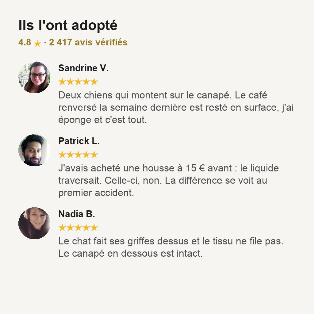 AquaShield™ – Housse de Canapé Imperméable Matelassée