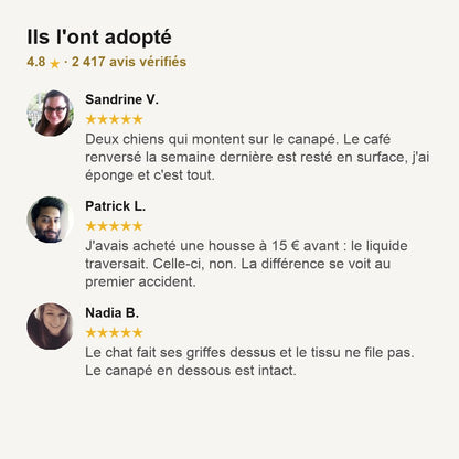 AquaShield™ – Housse de Canapé Imperméable Matelassée